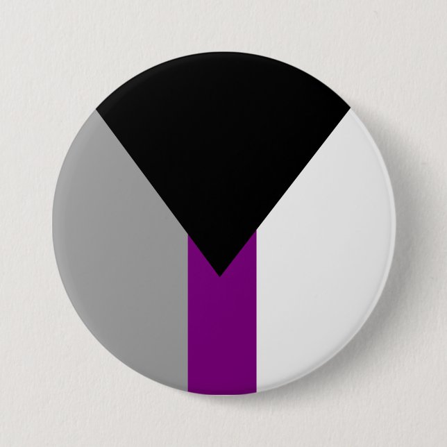 Demisexual Pride Flag 3 Inch Round Button (Front)