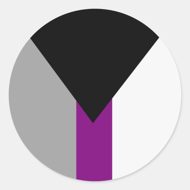 Demisexual Pride Flag Classic Round Sticker (Front)