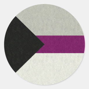 Demisexual Pride Flag Coloured Background Design Classic Round Sticker