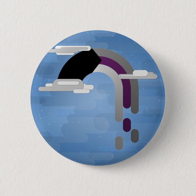 Demisexual Pride Flag Minimalist Rainbow Design 2 Inch Round Button (Front)