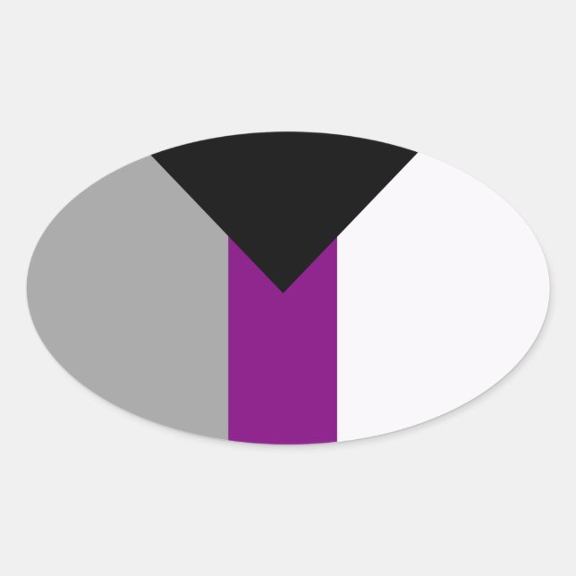 DEMISEXUAL PRIDE OVAL STICKER (Front)