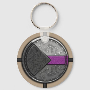 Demisexual  Wax Seal Symbol in Pride Flag Colours Keychain