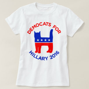 "Democats le T-shirt des femmes pour Hillary 2016"