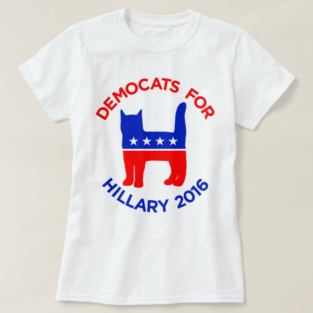 "Democats le T-shirt des femmes pour Hillary 2016" (Design devant)