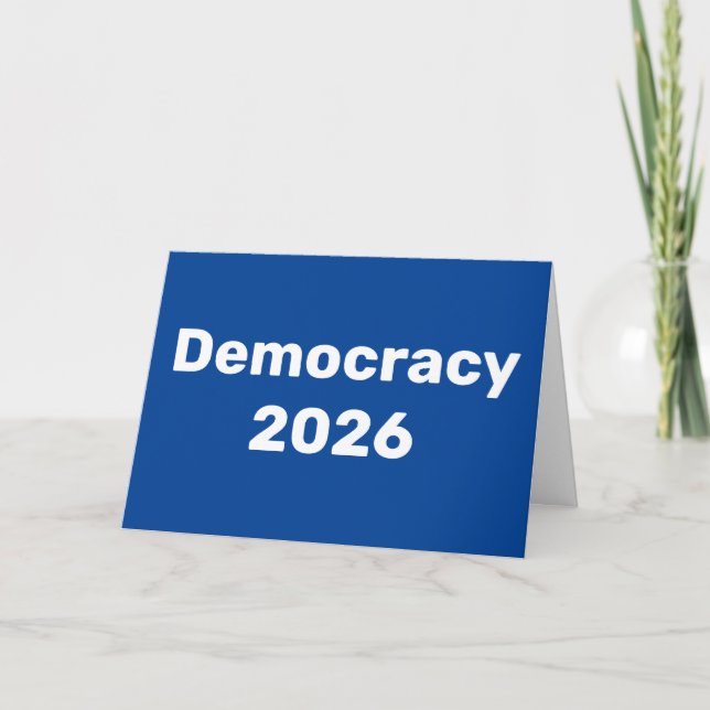 Democracy 2026 Midterm Election Card (Front)