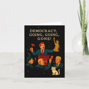 Democracy Auction Gone Funny Litical Satire Gift  Card