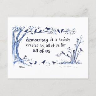 Democracy For All Postcard