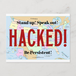 Democracy Hacked!   Take Action    Politics Postcard