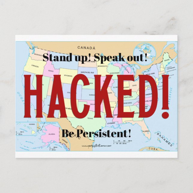 Democracy Hacked! | Take Action| | Politics Postcard (Front)
