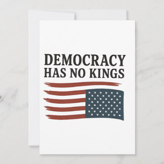 Democracy Has No King Anti Trump USA Thank You Card
