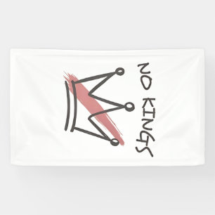 Democracy Has no King Librety Status USA Banner