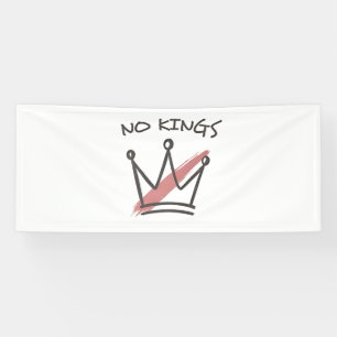 Democracy Has no King Librety Status USA Banner
