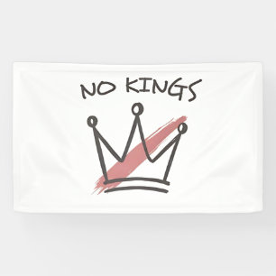 Democracy Has no King Librety Status USA Banner