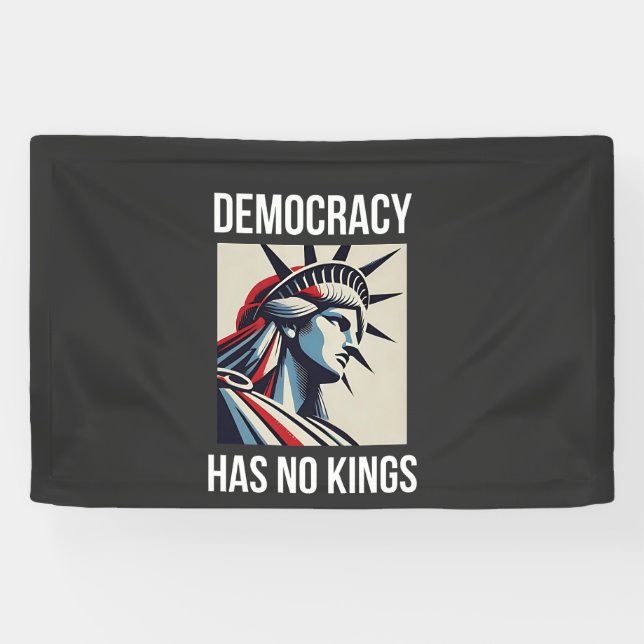 Democracy Has no King Librety Status USA  Banner (Horizontal)