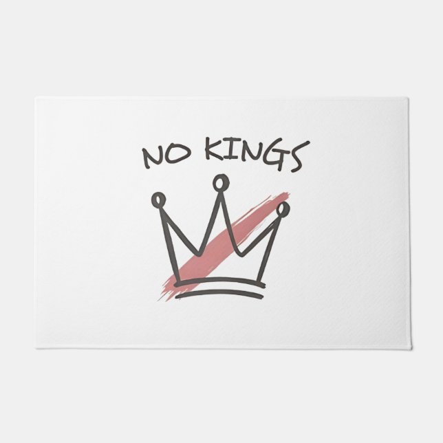 Democracy Has no King Librety Status USA  Doormat (Front)