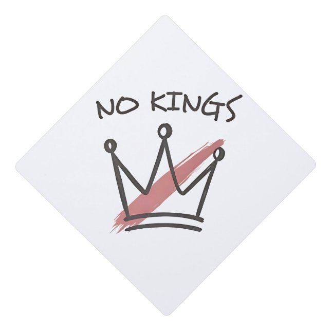 Democracy Has no King Librety Status USA  Graduation Cap Topper (Front)