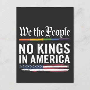 Democracy Has no King Librety Status USA  Holiday Postcard
