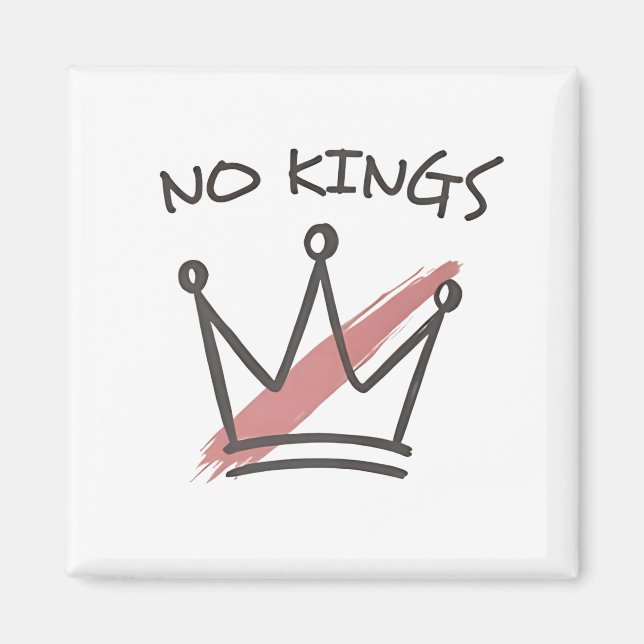 Democracy Has no King Librety Status USA  Magnet (Front)