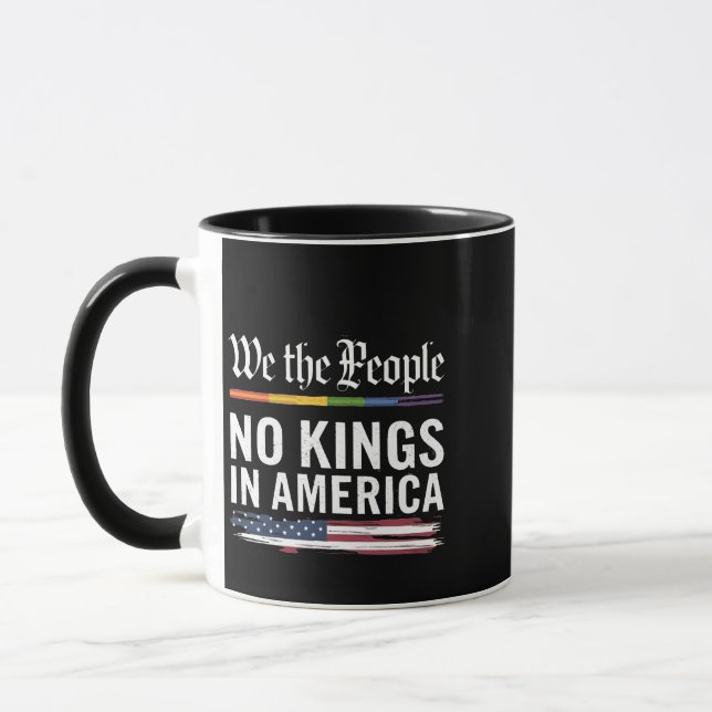 Democracy Has no King Librety Status USA  Mug (Left)