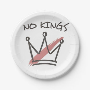Democracy Has no King Librety Status USA  Paper Plate