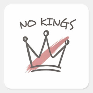 Democracy Has no King Librety Status USA Square Sticker