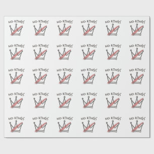 Democracy Has no King Librety Status USA Wrapping Paper