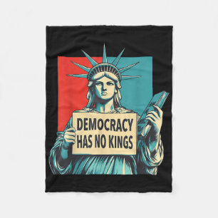 Democracy Has No Kings 4th Of July Statue Of Liber Fleece Blanket
