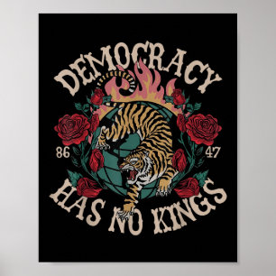 Democracy Has No Kings 8647 Tiger  Poster