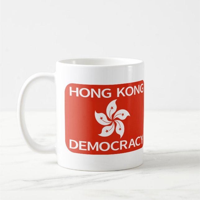 Democracy Hong Kong Flag Coffee Mug (Left)