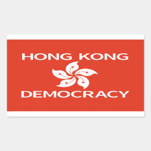 Democracy Hong Kong Flag Sticker