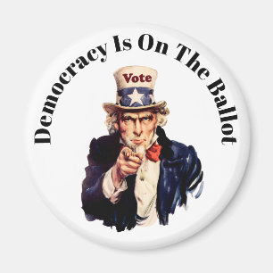 Democracy is on the Ballot 2024 Magnet