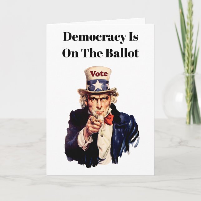Democracy is on the Ballot 2026 Card (Front)
