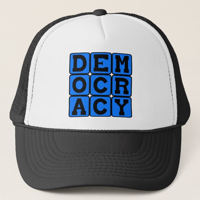 Democracy, Political System Trucker Hat (Front)