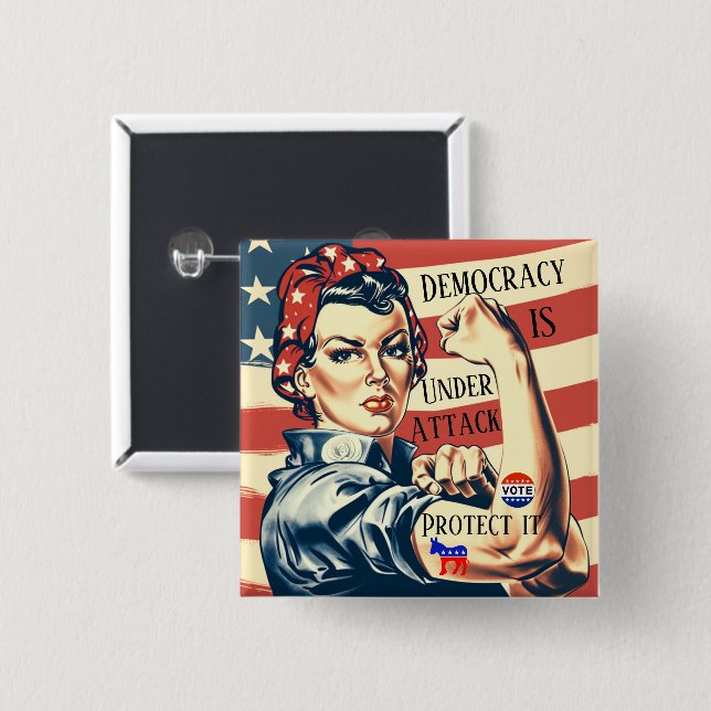 Democracy/ Protect It Button (Front & Back)