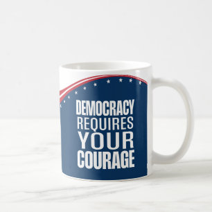Democracy Requires Courage Flag Coffee Mug