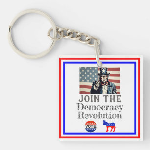 Democracy Revolution Keychain