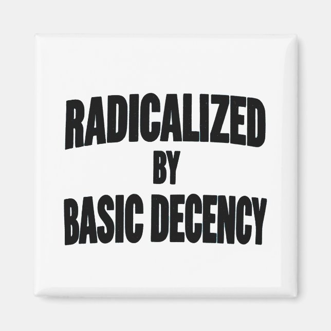 Democracy Social Radicalized By Basic Decency   Magnet (Front)