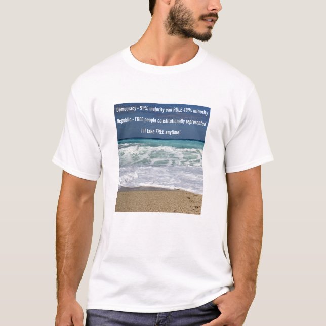 Democracy vs Republic (light) T-Shirt (Front)