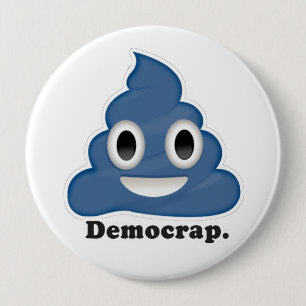 Democrap Emoji 4 Inch Round Button