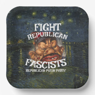 DEMOCRAT CCC WPA LIBERAL PRESIDENT POLITICS 2026 H PAPER PLATE