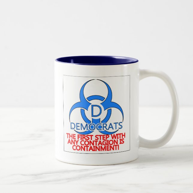 Democrat Containment Two-Tone Coffee Mug (Right)