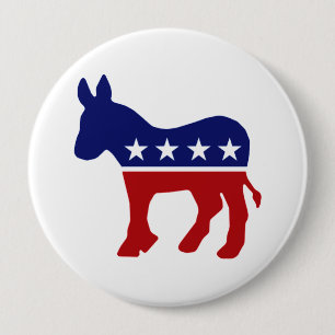 Democrat Donkey 1 4 Inch Round Button