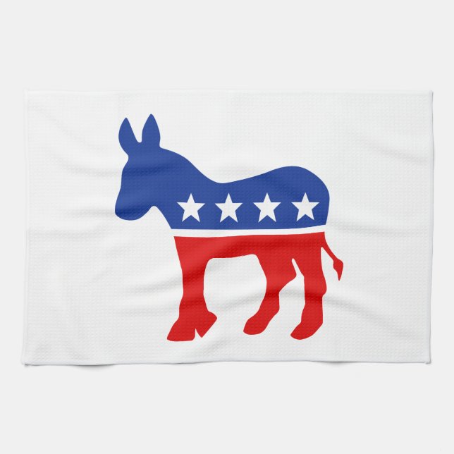 Democrat Donkey American MoJo Kitchen Towels (Horizontal)