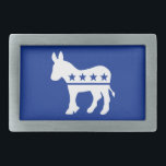 Democrat Donkey Belt Buckle<br><div class="desc">Democrat Donkey Belt Buckle

 Customizable Background.

 Choose the background colour you want by clicking Customize it - Edit - Background.</div>