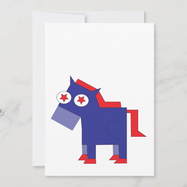 Democrat Donkey Blank Invitation (Front)