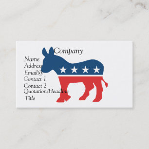 Democrat donkey business card
