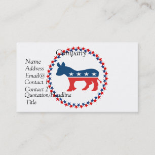 Democrat donkey business card