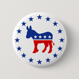 Democrat Donkey Button