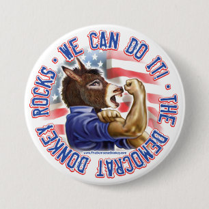 Democrat Donkey  Button 