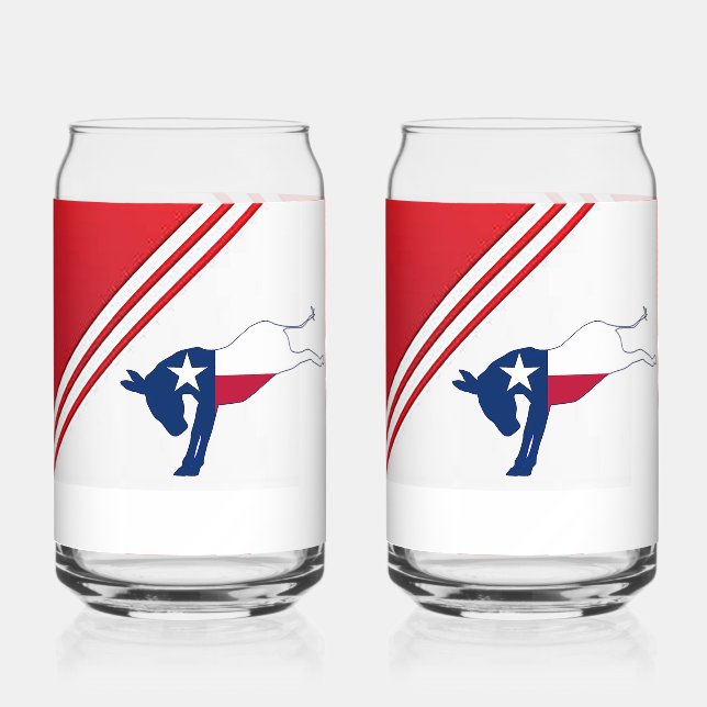 Democrat Donkey Can Glass (Front)